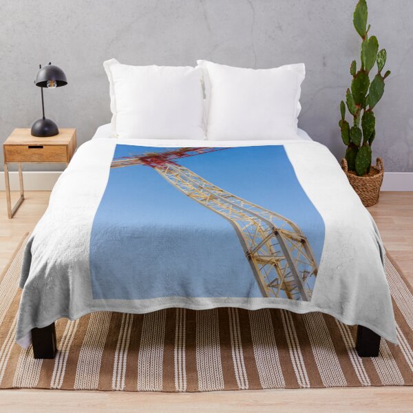 Item preview, Crane Tower Against Clear Blue Sky: Large Construction Crane at Work in Bright Daylight designed and sold by Nmallia.
