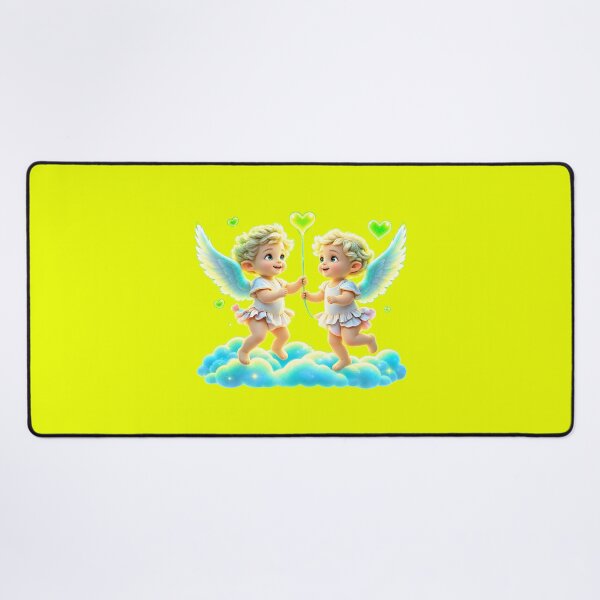 Item preview, Adorable Cherub Angels with Heart Balloon designed and sold by MagicCrystal.