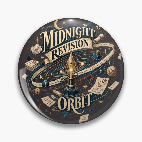 Item preview, Midnight Revision Orbit – Poetcore Writer & Literary Space Design designed and sold by Golden Era Studio.