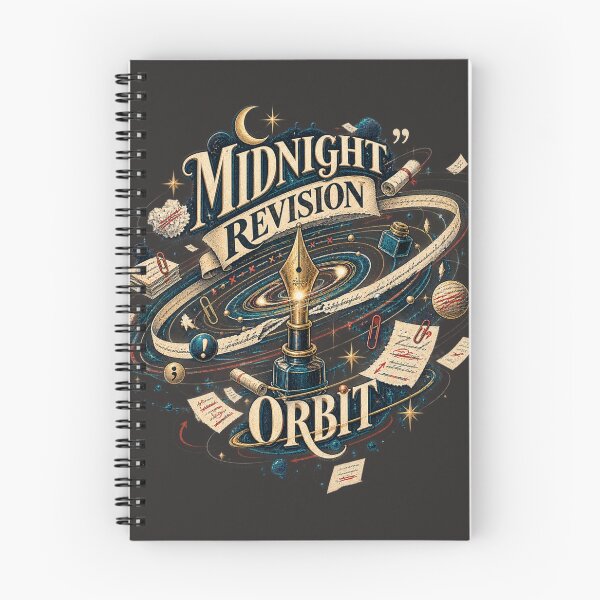 Item preview, Midnight Revision Orbit – Poetcore Writer & Literary Space Design designed and sold by Golden Era Studio.