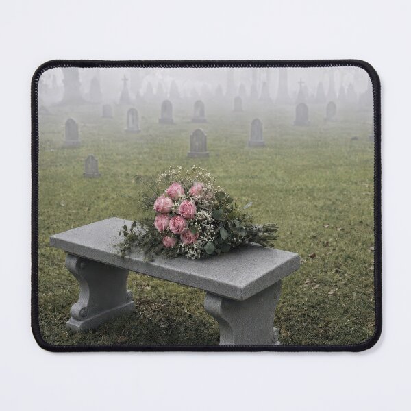 Item preview, Cemetery Memorial Bench with Pink Roses designed and sold by Maria Dryfhout.