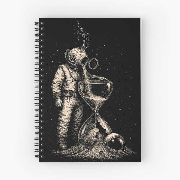 Item preview, Time Runs Deep – Vintage Diver & Hourglass designed and sold by isaiane-isa.