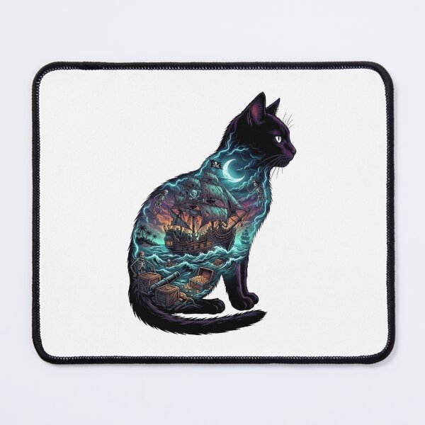 Item preview, Spooky Pirate Cat Silhouette Fantasy Scene designed and sold by Feral Kitty Design Studio, LLC.