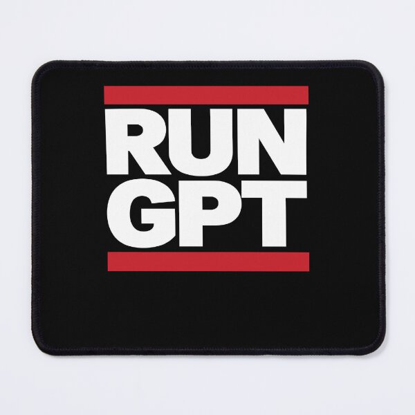Item preview, Run GPT Funny AI Technology Graphic designed and sold by Glow-Paw-Studio.