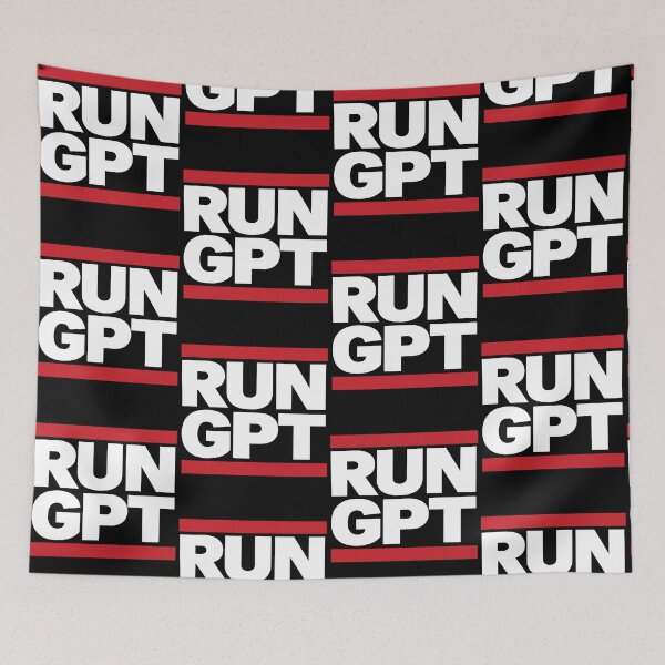 Item preview, Run GPT Funny AI Technology Graphic designed and sold by Glow-Paw-Studio.