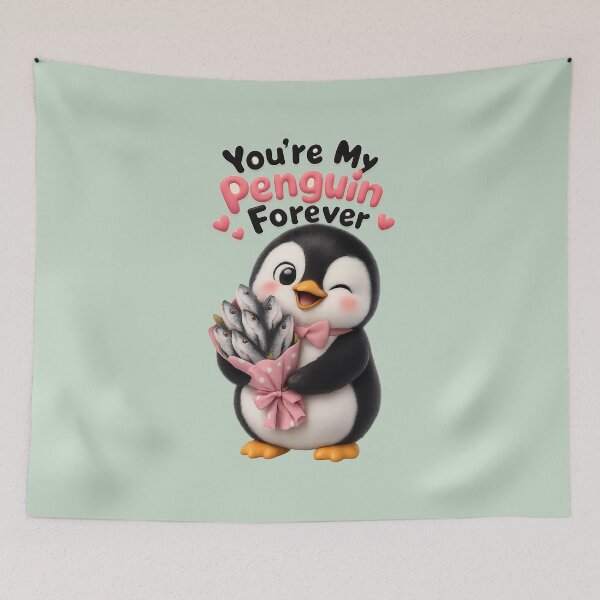 Item preview, Cute "You're My Penguin Forever" | Funny Romantic Penguin Love Quote Pun designed and sold by Moons Studio.