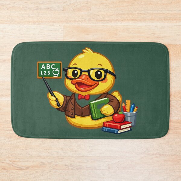 Item preview, Funny Teacher Rubber Duck Cartoon Classroom Duck designed and sold by BROHLine Studio.
