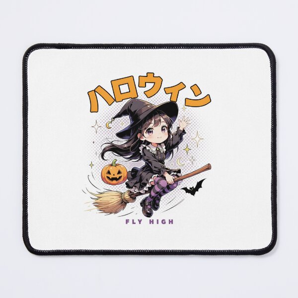Item preview, Flying Witch T-Shirt | Broomstick Crescent Moon Halloween Graphic Tee v3 designed and sold by DarylWelsh2024.