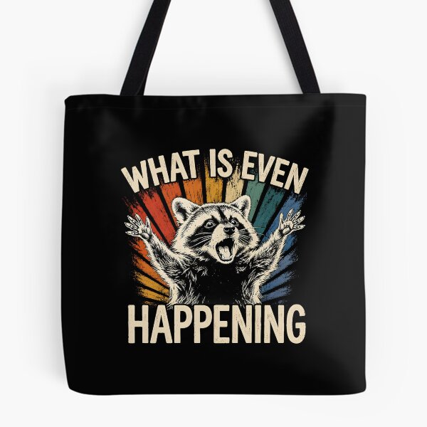 Item preview, Funny Raccoon Meme Retro Humor Design designed and sold by Mind-Drift.