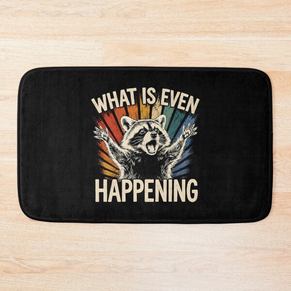 Item preview, Funny Raccoon Meme Retro Humor Design designed and sold by Mind-Drift.