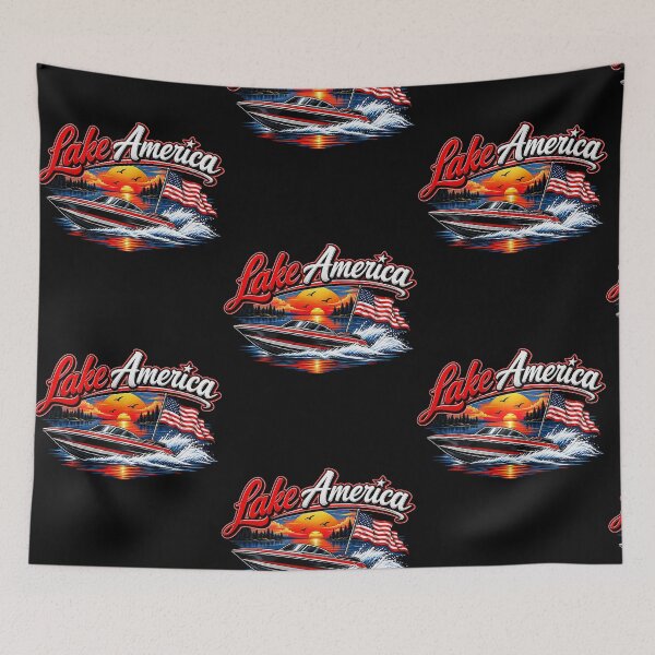 Item preview, Lake America Great Lakes Boating Patriotic Design designed and sold by RDGNR.
