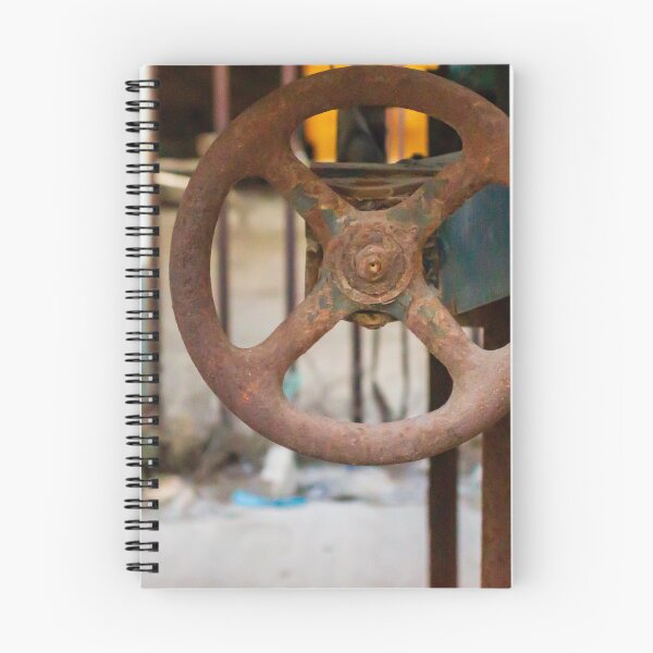 Item preview, Rusty Industrial Valve Handwheel in Abandoned Factory Machinery Close-Up With Corrosion Texture designed and sold by Nmallia.