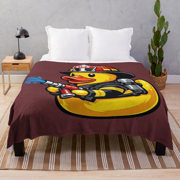 Item preview, Funny Firefighter Rubber Duck Cartoon Fireman Duck designed and sold by BROHLine Studio.