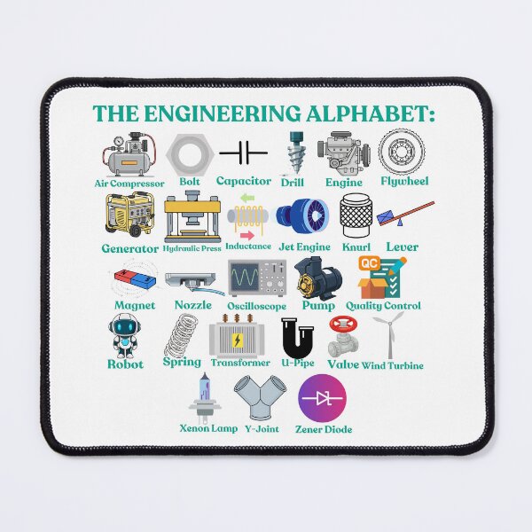 Item preview, The Engineering Alphabet: A to Z Engineer designed and sold by NoetherSym.