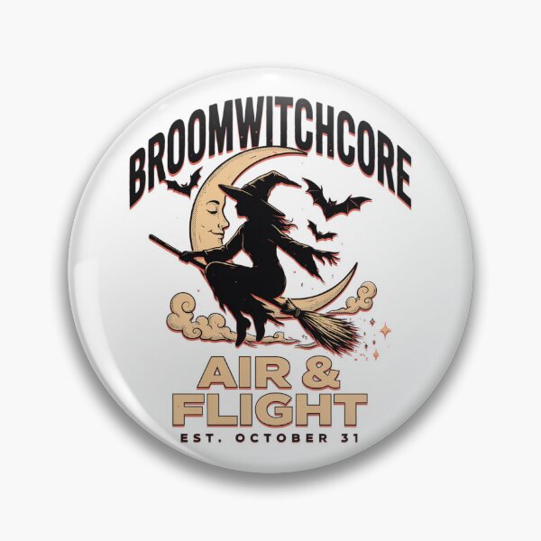 Item preview, Flying Witch T-Shirt | Broomstick Crescent Moon Halloween Graphic Tee v4  designed and sold by DarylWelsh2024.
