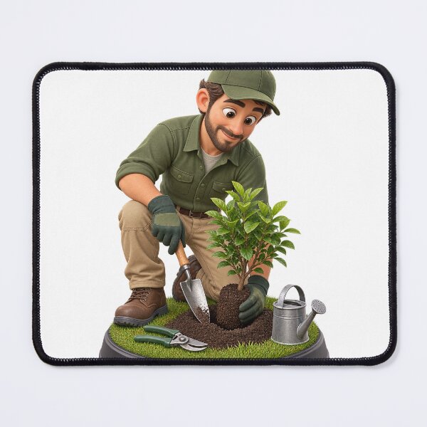 Item preview, Professional Landscaper and Gardener 3D Cartoon Character designed and sold by libanmax.