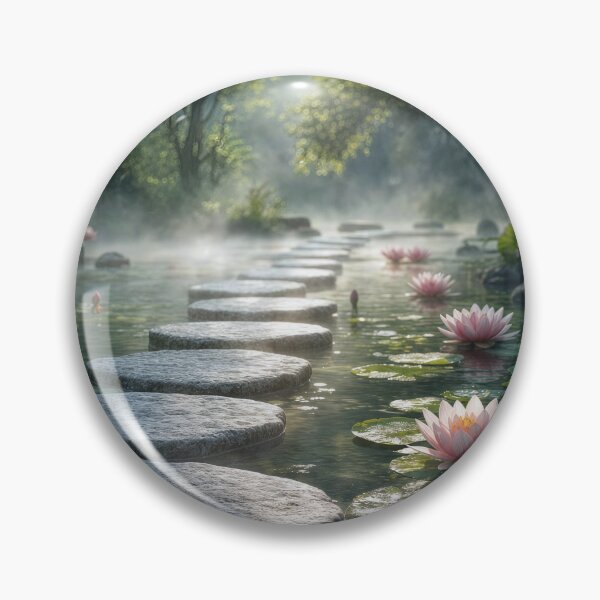Item preview, Stepping Stones in a Morning Pond designed and sold by Maria Dryfhout.