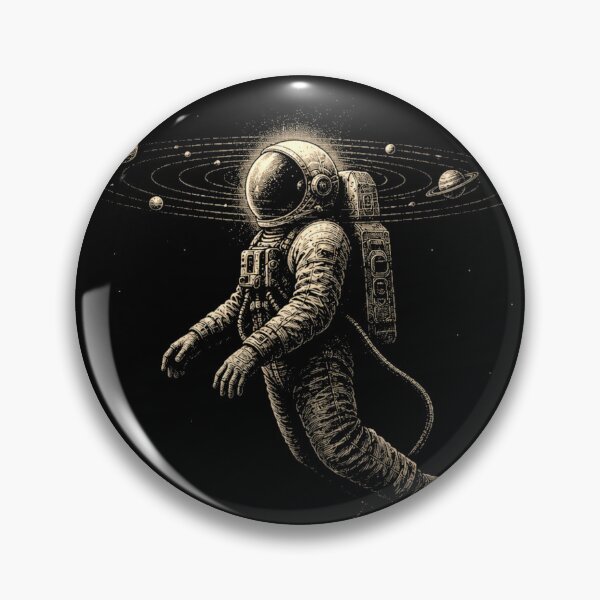 Item preview, Orbiting the Astronaut – Vintage Cosmic Explorer designed and sold by isaiane-isa.
