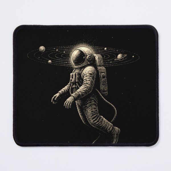 Item preview, Orbiting the Astronaut – Vintage Cosmic Explorer designed and sold by isaiane-isa.