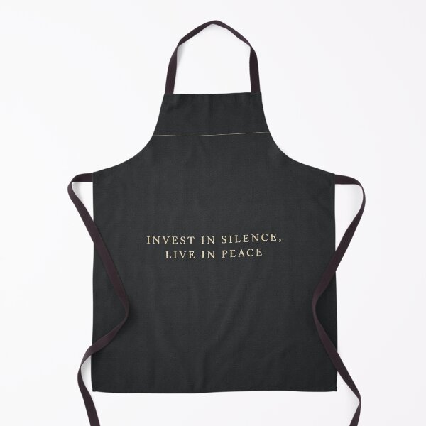 Item preview, Invest in Silence, Live in Peace | Gold and Charcoal Quote Print designed and sold by Zaramodo.