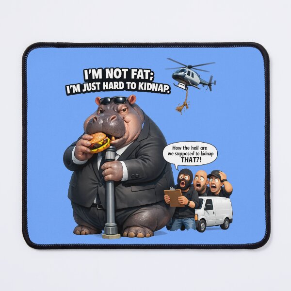 Item preview, I'm Not Fat Hard To Kidnap Hippo designed and sold by Funnygiftsstudio .