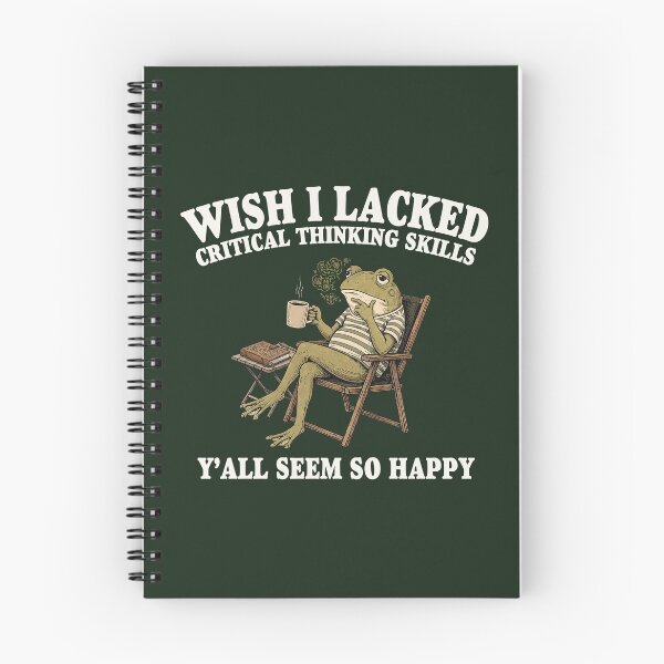 Item preview, Funny Overthinker Gift Frog Meme Graphic T-Shirt Wish I Lacked Critical Thinking Skills Shirt Sarcastic Quote Tee  designed and sold by LessIsLoud.