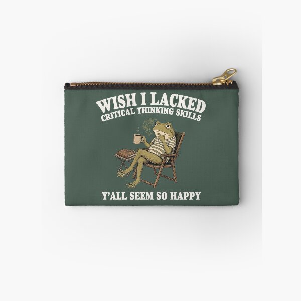 Item preview, Funny Overthinker Gift Frog Meme Graphic T-Shirt Wish I Lacked Critical Thinking Skills Shirt Sarcastic Quote Tee  designed and sold by LessIsLoud.