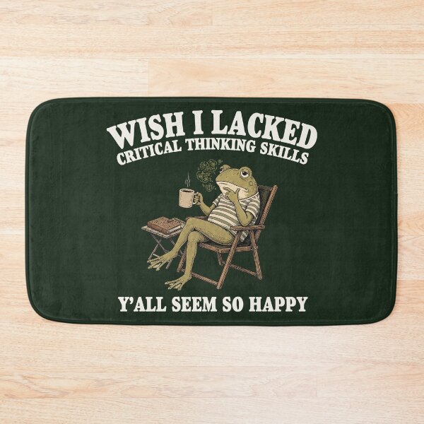 Item preview, Funny Overthinker Gift Frog Meme Graphic T-Shirt Wish I Lacked Critical Thinking Skills Shirt Sarcastic Quote Tee  designed and sold by LessIsLoud.