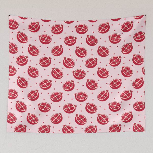 Item preview, Red Pomegranate Pattern Fruit Aesthetic designed and sold by teeperfect.