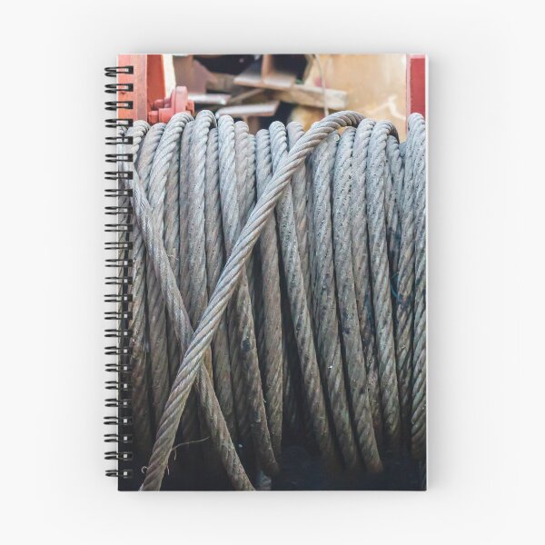 Item preview, Heavy Steel Wire Rope Wound on Industrial Winch Drum With Red Painted Frame designed and sold by Nmallia.