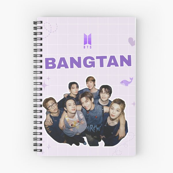Item preview, BTS OT7 Spiral Notebook  designed and sold by Purple Ocean.