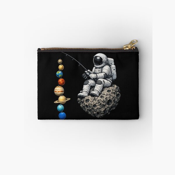 Item preview, Astronaut Fishing the Solar System Premium Space Illustration designed and sold by builtforyou.