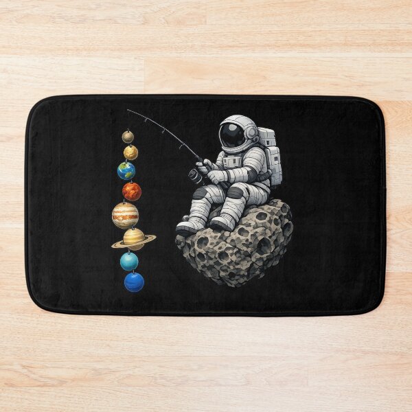 Item preview, Astronaut Fishing the Solar System Premium Space Illustration designed and sold by builtforyou.