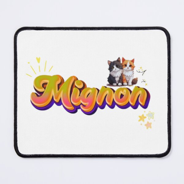 Item preview, Mignon French Word Cute Fluffy Kittens Retro 3D Aesthetic Design designed and sold by Miheerala.