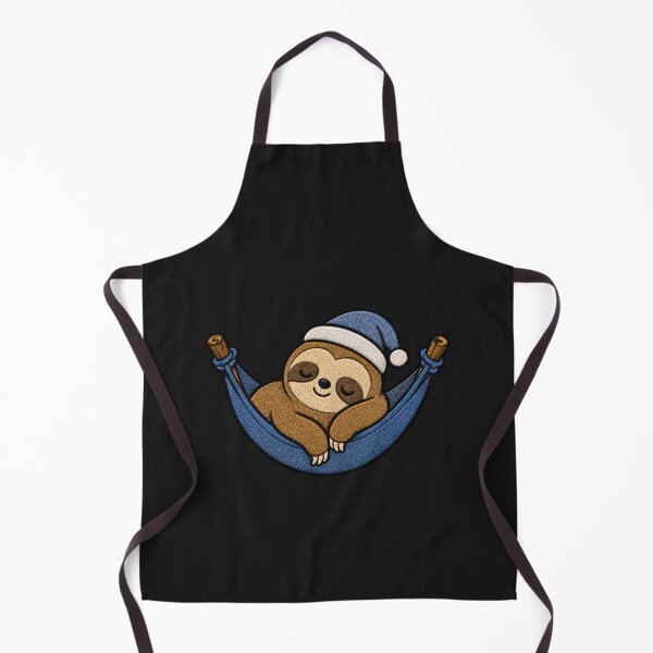 Item preview, Cute Sloth Sleeping in Hammock Kawaii Embroidery Patch designed and sold by ColorSplash123.