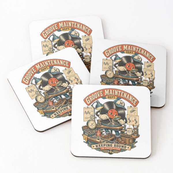 Item preview, Groove Maintenance Dept. – Retro Vinyl Mechanic designed and sold by Golden Era Studio.