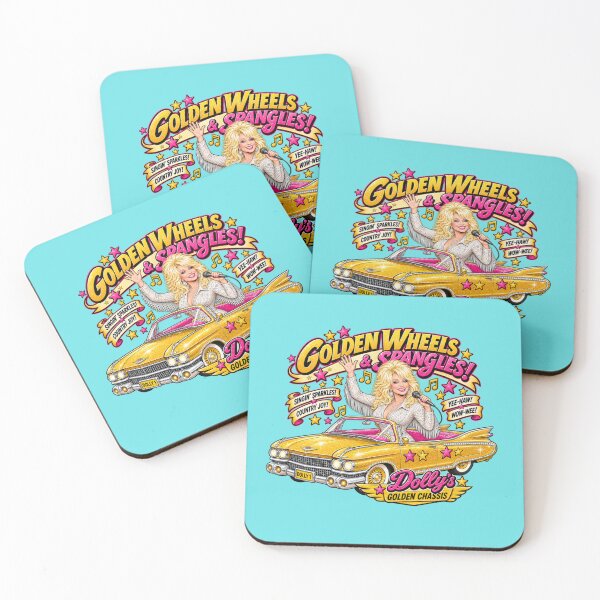 Item preview, Golden Wheels Retro Country Star Convertible Pop Art Fun Design designed and sold by SammyMorry.