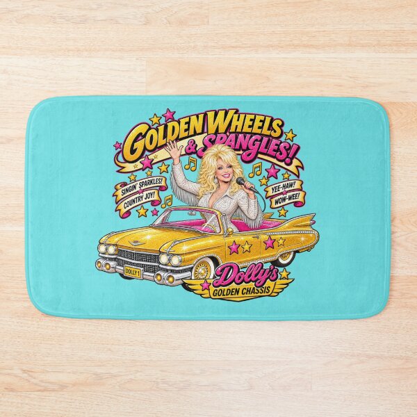 Item preview, Golden Wheels Retro Country Star Convertible Pop Art Fun Design designed and sold by SammyMorry.