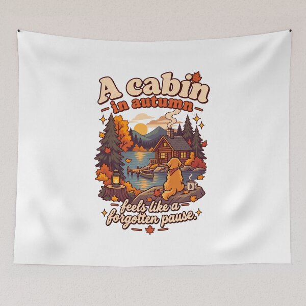 Item preview, Autumn Cabin Pause designed and sold by LuveraxArt.