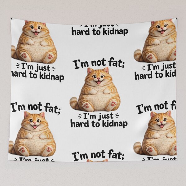 Item preview, Cute Fluffy Fat Ginger Cat Chonky designed and sold by Funnygiftsstudio .
