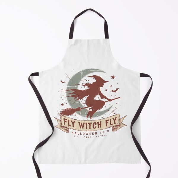 Item preview, Flying Witch T-Shirt | Broomstick Crescent Moon Halloween Graphic Tee v6 designed and sold by DarylWelsh2024.