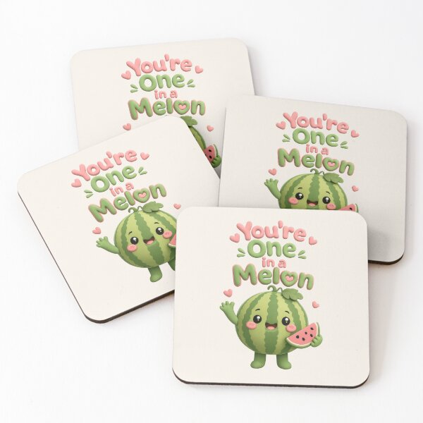 Item preview, Cute "You're One in a Melon" | Kawaii Watermelon Pun designed and sold by Moons Studio.