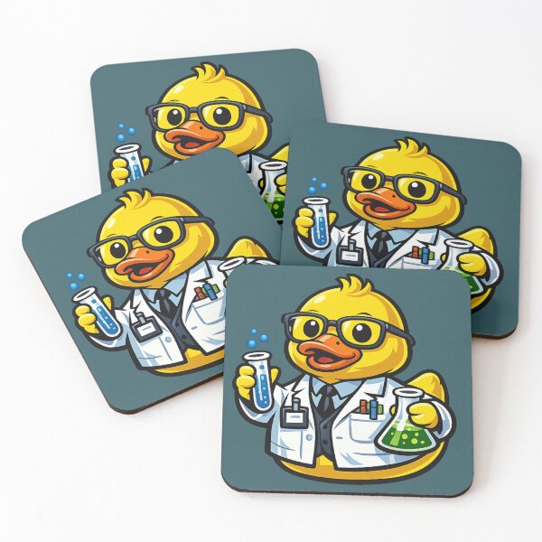 Item preview, Funny Scientist Rubber Duck Cartoon Lab Scientist Duck designed and sold by BROHLine Studio.