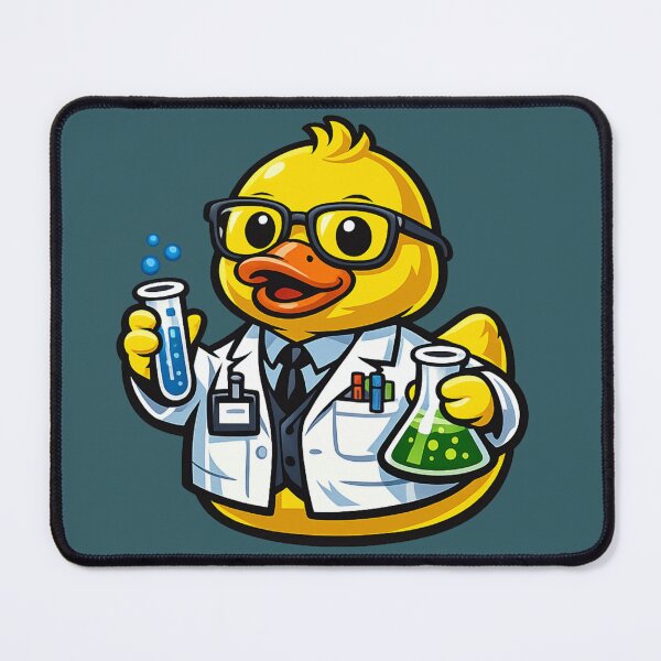 Item preview, Funny Scientist Rubber Duck Cartoon Lab Scientist Duck designed and sold by BROHLine Studio.
