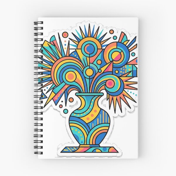 Item preview, Geometric Flower Vase Sticker | Colorful Abstract Bouquet Sticker | Vibrant Pop Art Vinyl Decal designed and sold by RoyArt0.