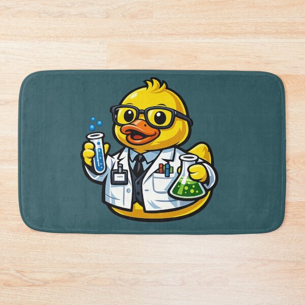 Item preview, Funny Scientist Rubber Duck Cartoon Lab Scientist Duck designed and sold by BROHLine Studio.