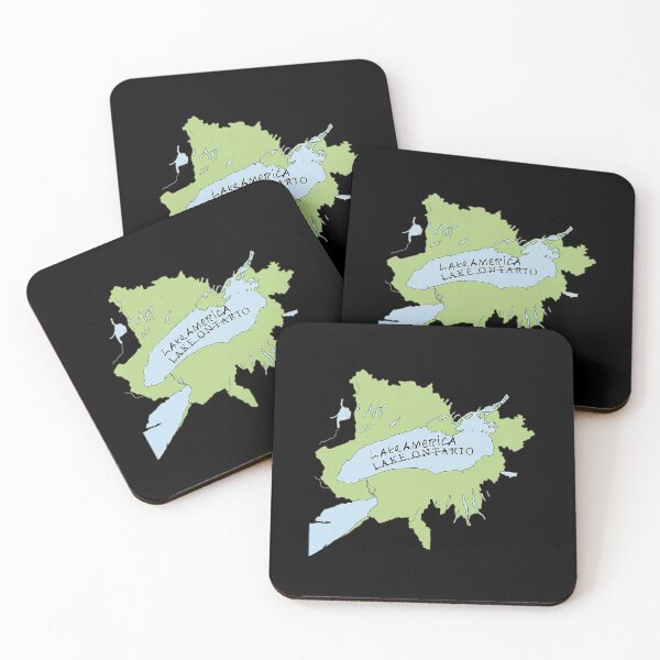 Item preview, Lake America Sign Signing Funny Lake Ontario Political Map designed and sold by RDGNR.
