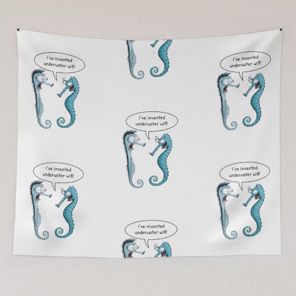 Item preview, Two Seahorses Underwater WiFi  – Funny WiFi Gift designed and sold by FMproject.