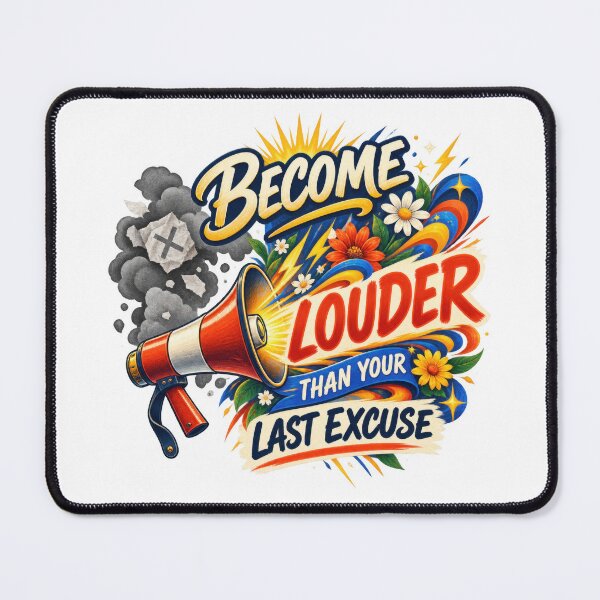 Item preview, Become Louder Than Your Last Excuse designed and sold by Mosslume Studio.