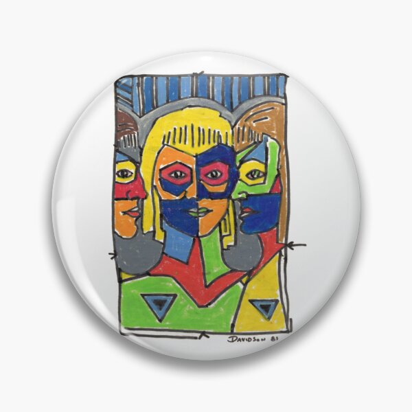 Item preview, 1981 New Wave Trio – Vintage Post-Punk Expressionist Drawing designed and sold by RedHook-Art.